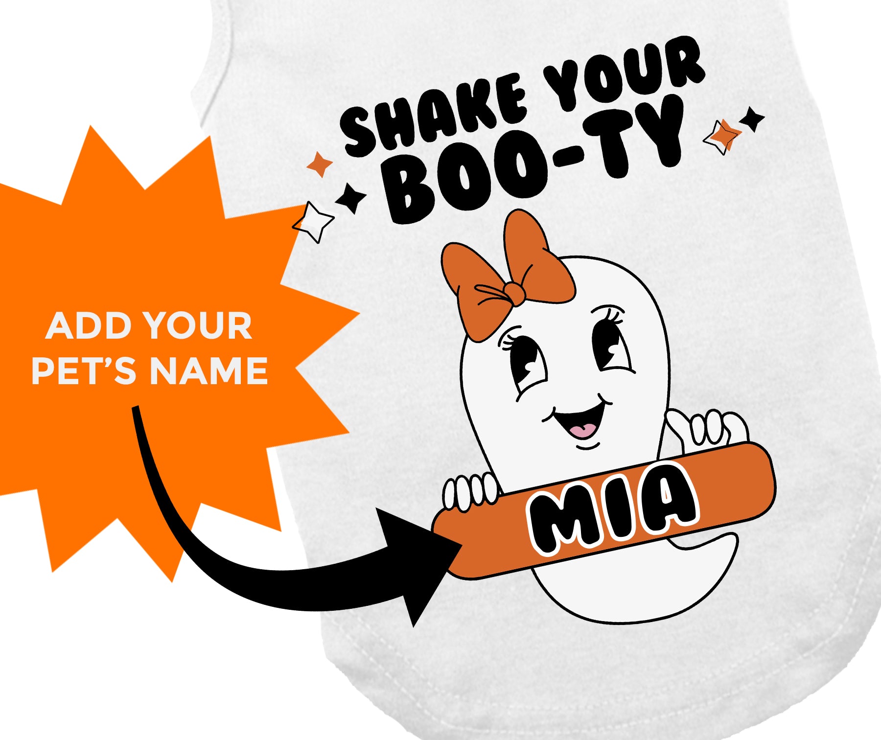 Halloween Dog Shirt | Personalized Shake Your Boo-ty Girl Ghost
